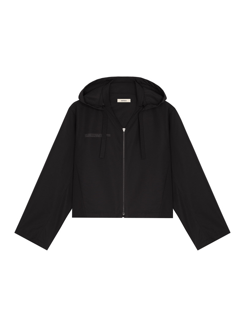PANGAIA Women’s (gaia)PLNT Nylon Cropped Jacket - Black outlook