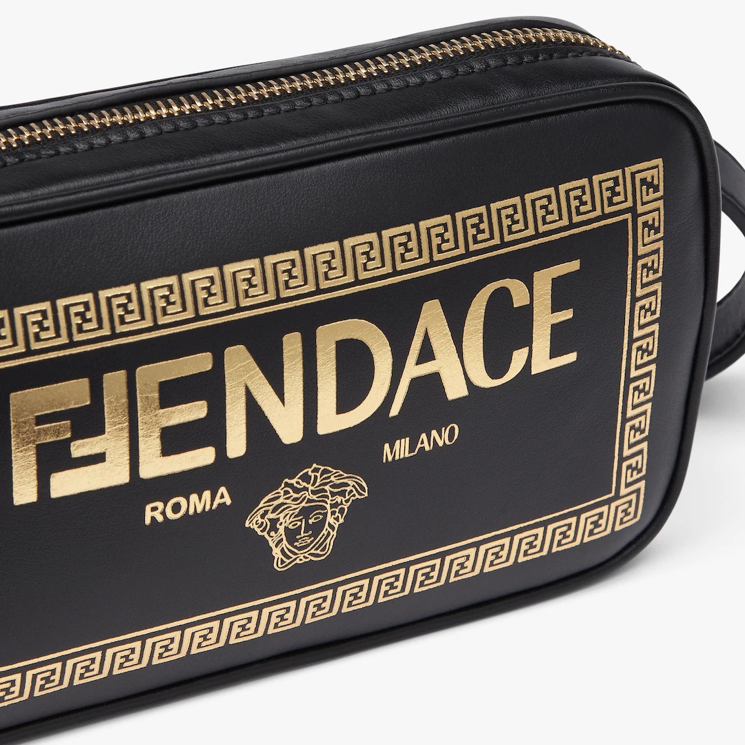 Fendace Printed black leather  Logo bag - 4