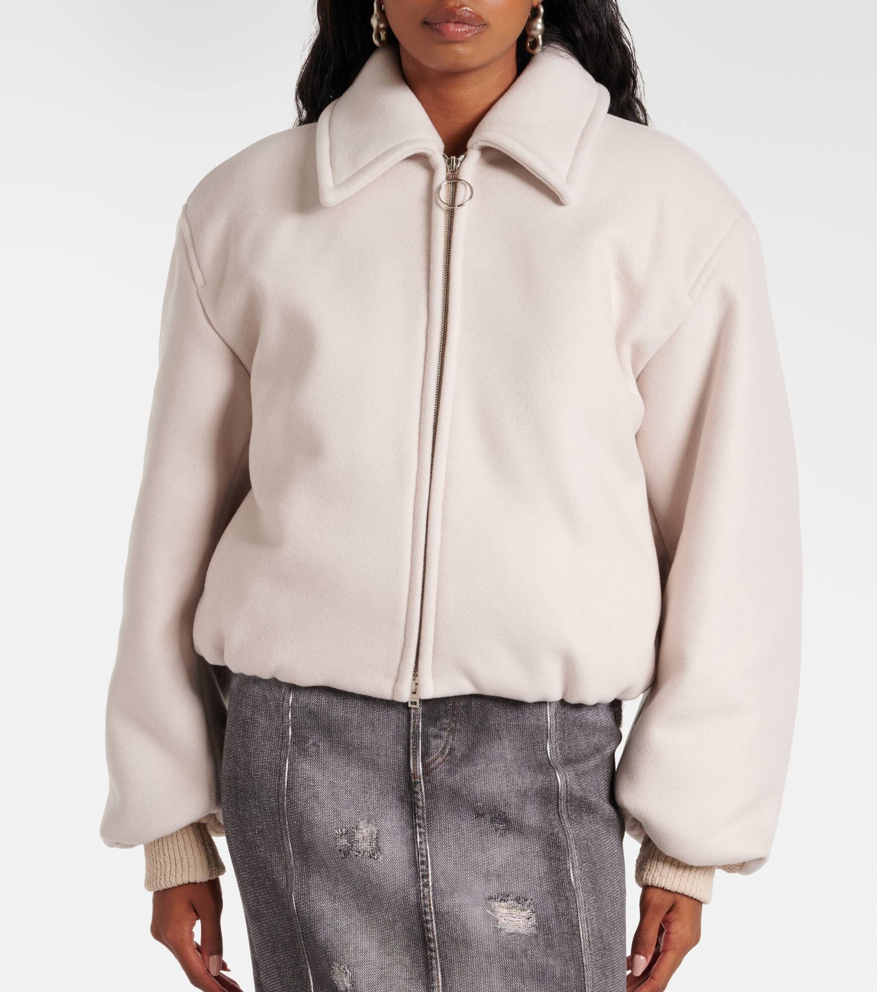 Wool-blend bomber jacket - 4