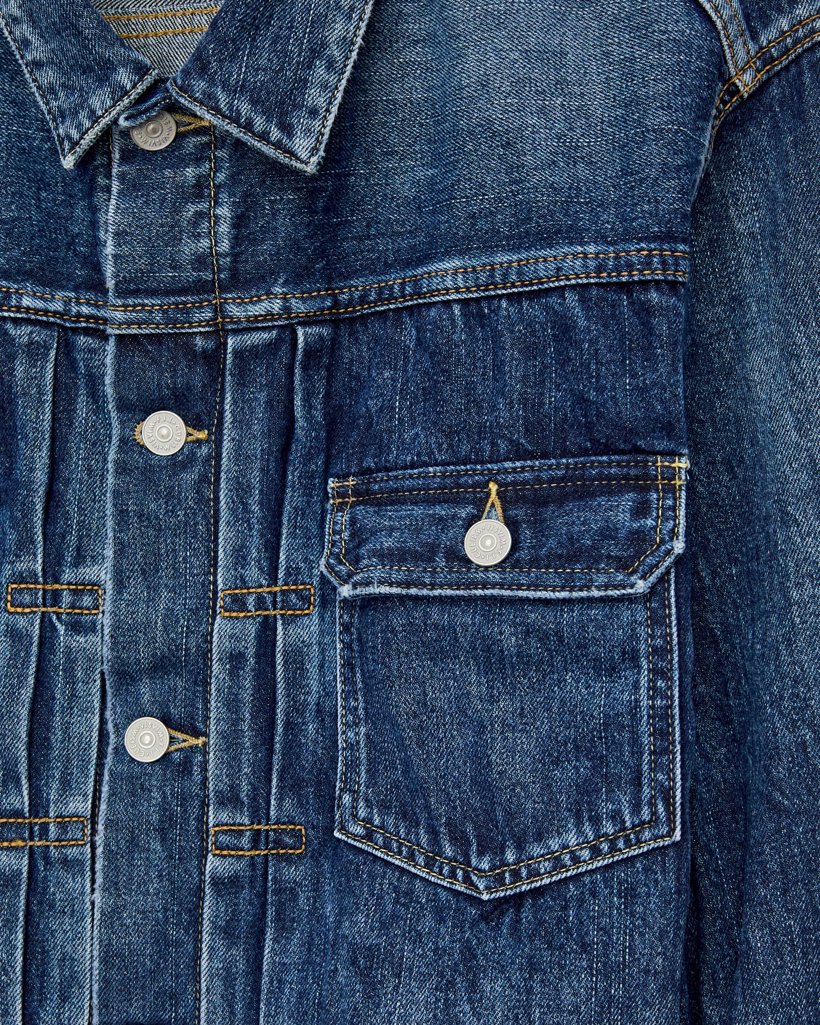 Social Sculpture 101X Damaged Denim JKT in 1010 Washed Indigo - 5