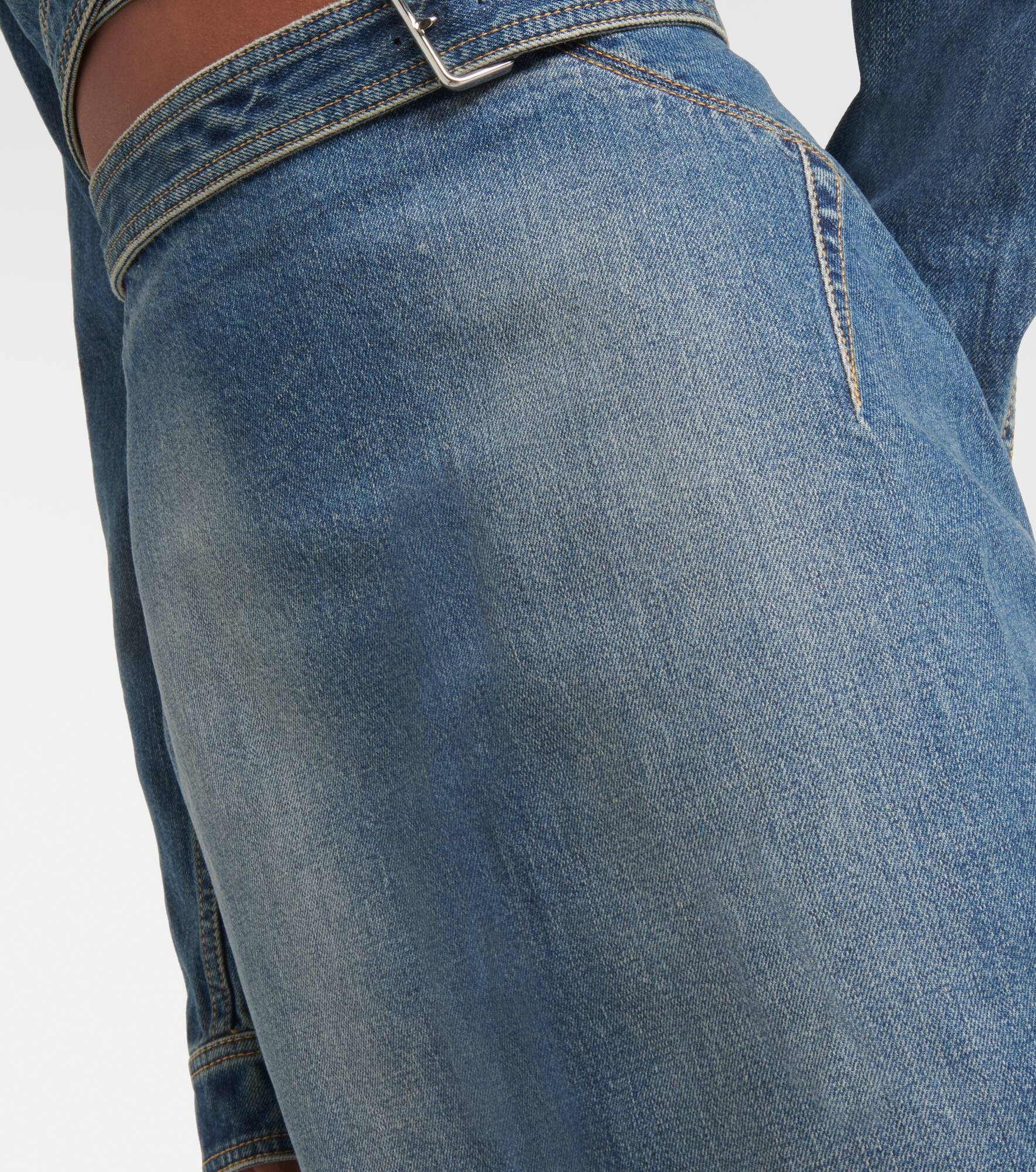 Denim pencil skirt - 4