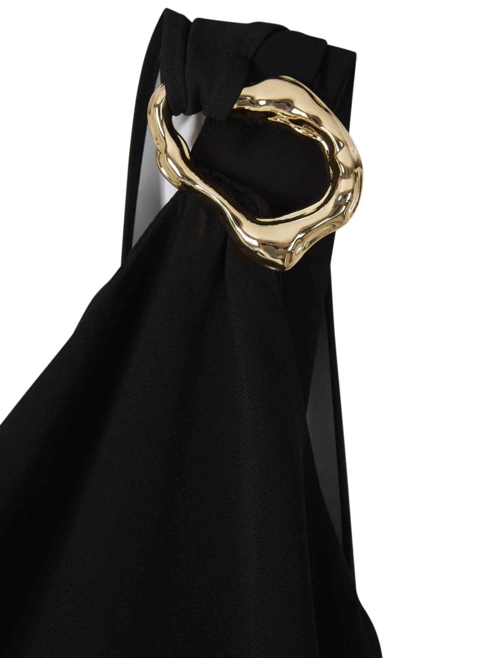 asymmetric buckle gown - 6