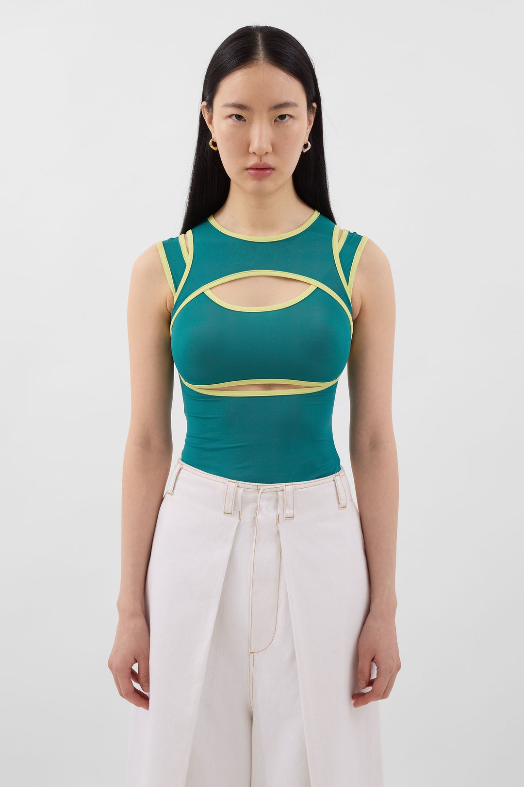 SUPER STRETCH COMBINED TOP / jade green - 3