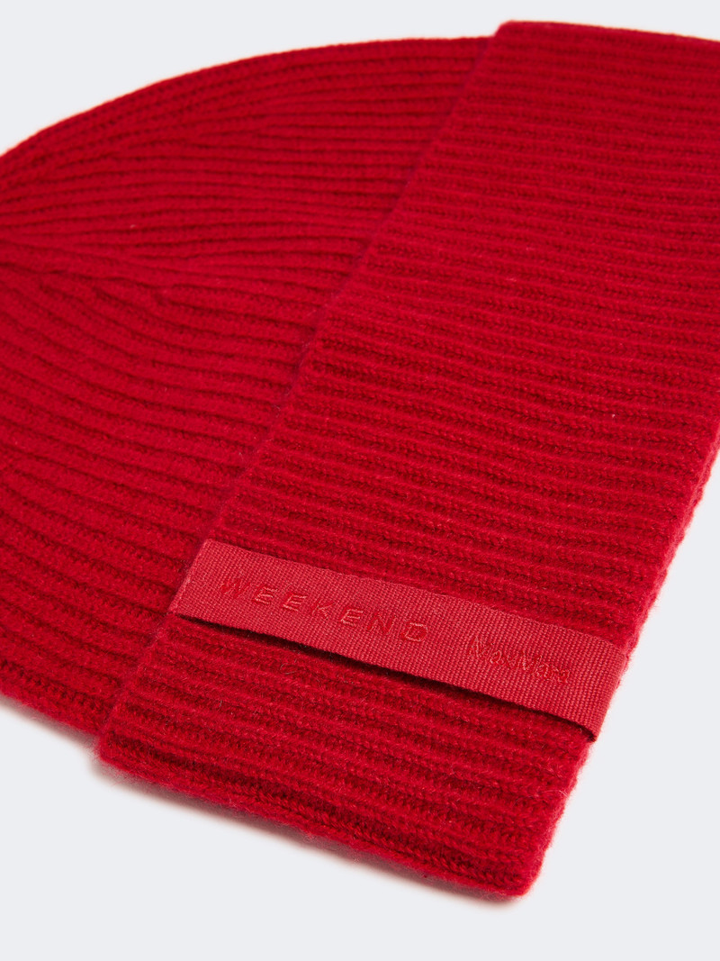 VOLONTA Cashmere beanie hat - DARK RED 3
