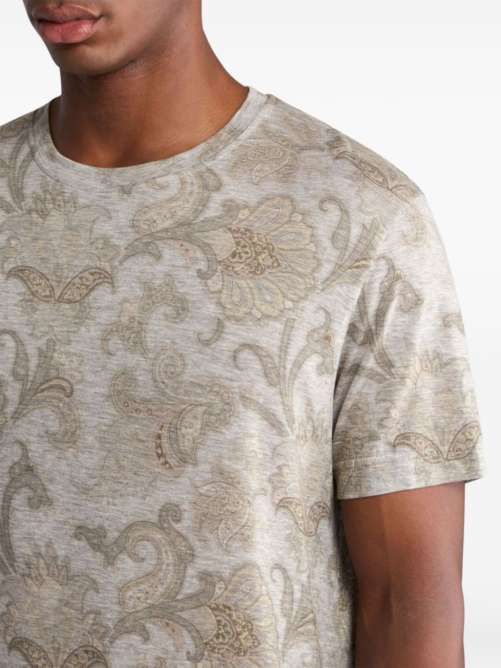 paisley-print T-shirt - 4