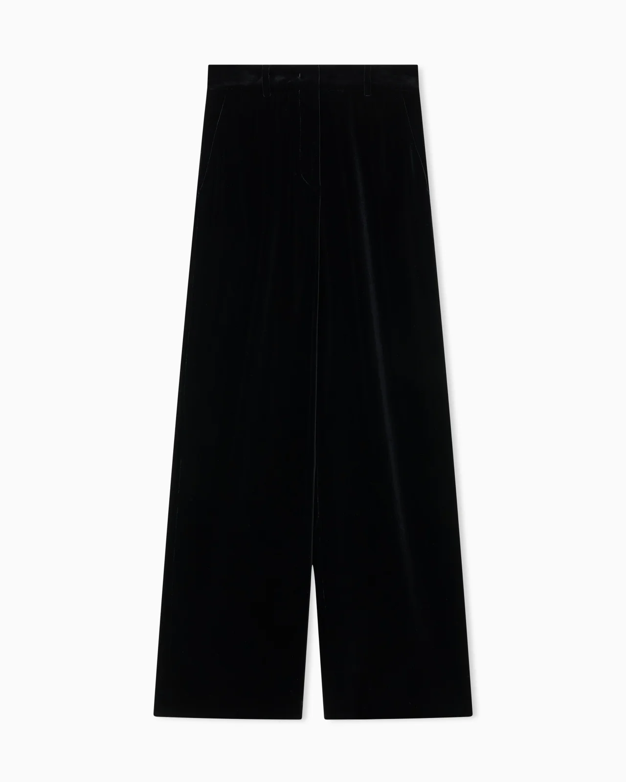 WIDE-LEG VELVET TROUSERS - 1