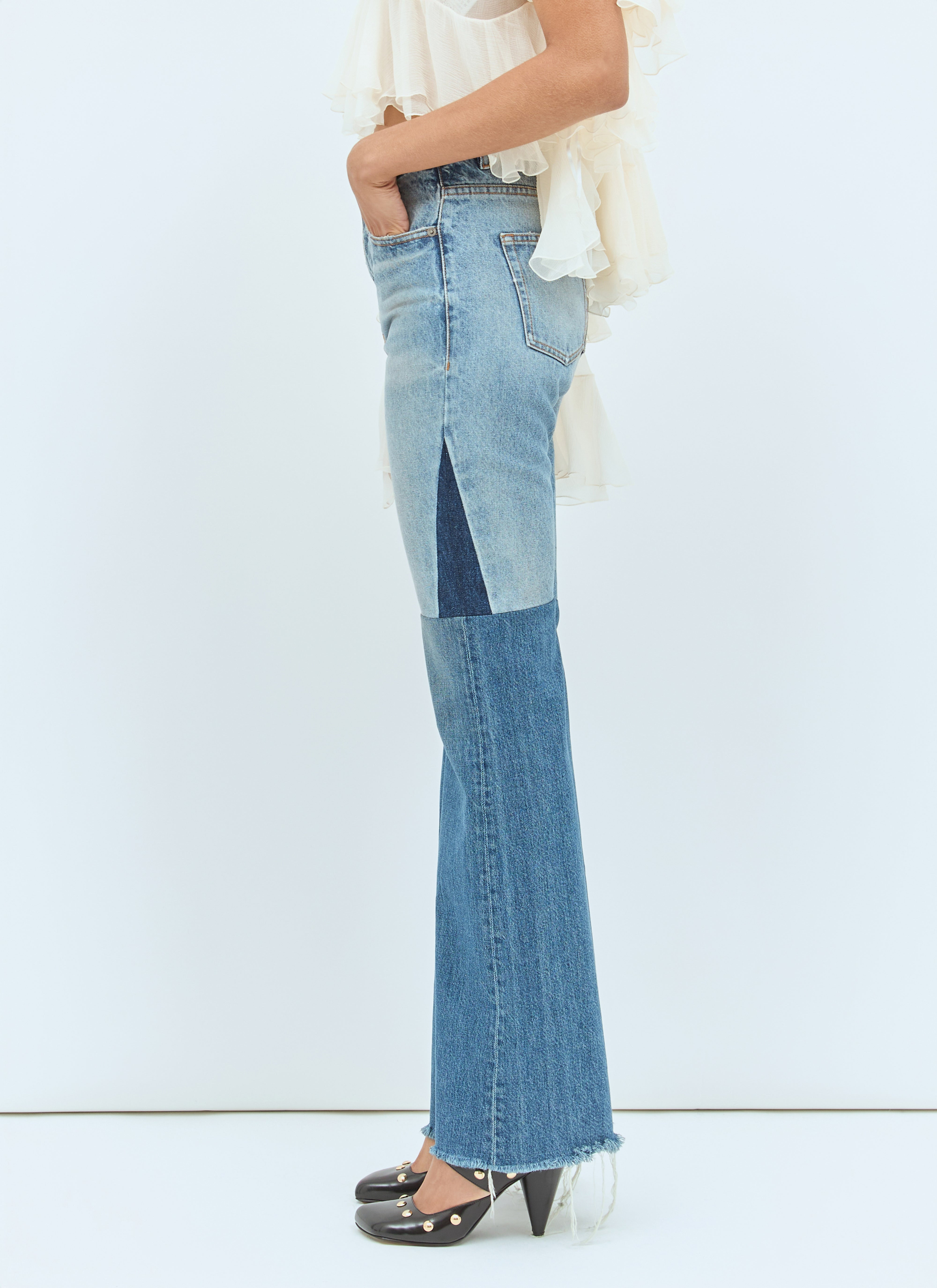 Chloé Women Flared Patchwork Jeans - 4
