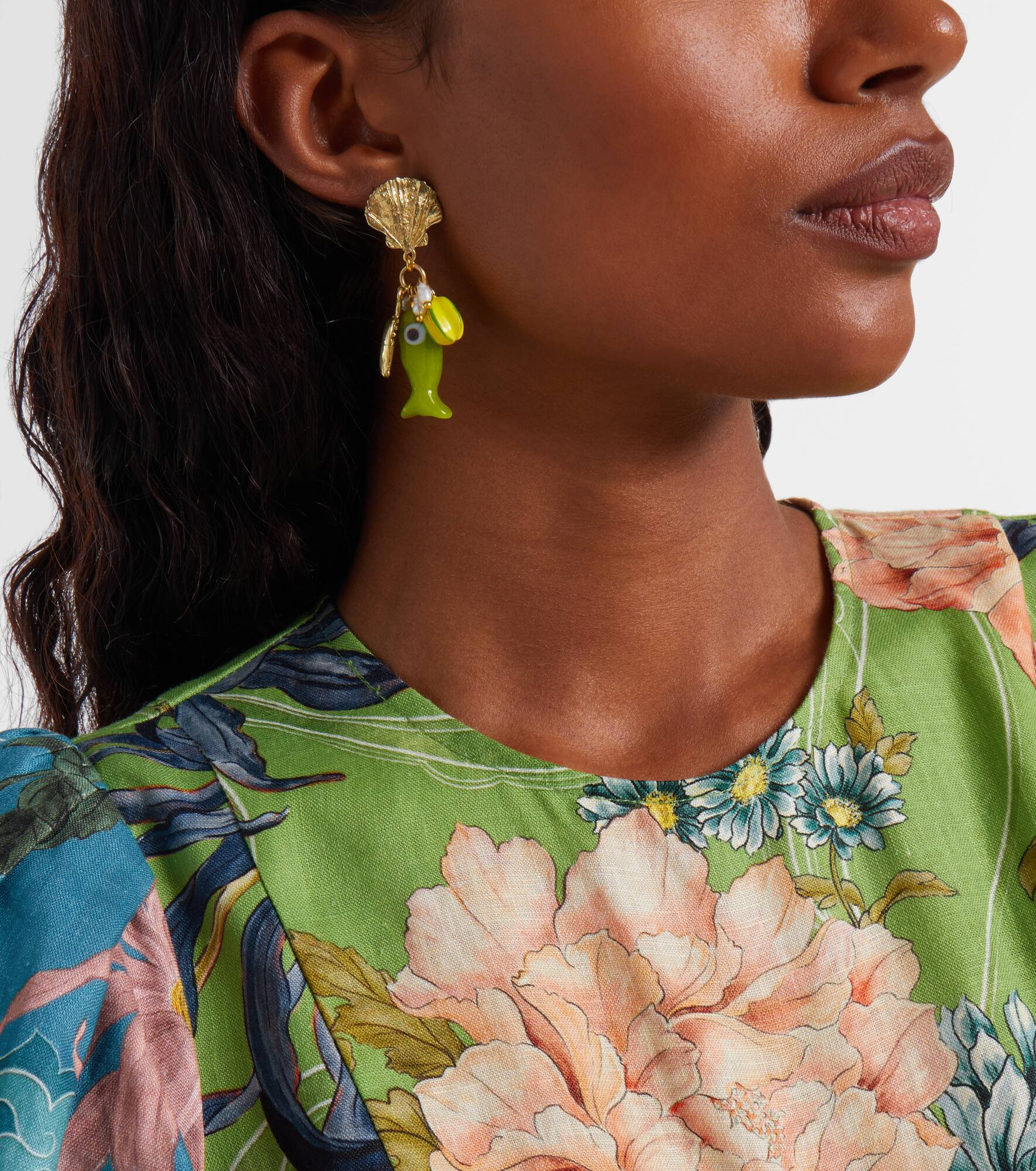 Drop earrings with freshwater pearls - 3