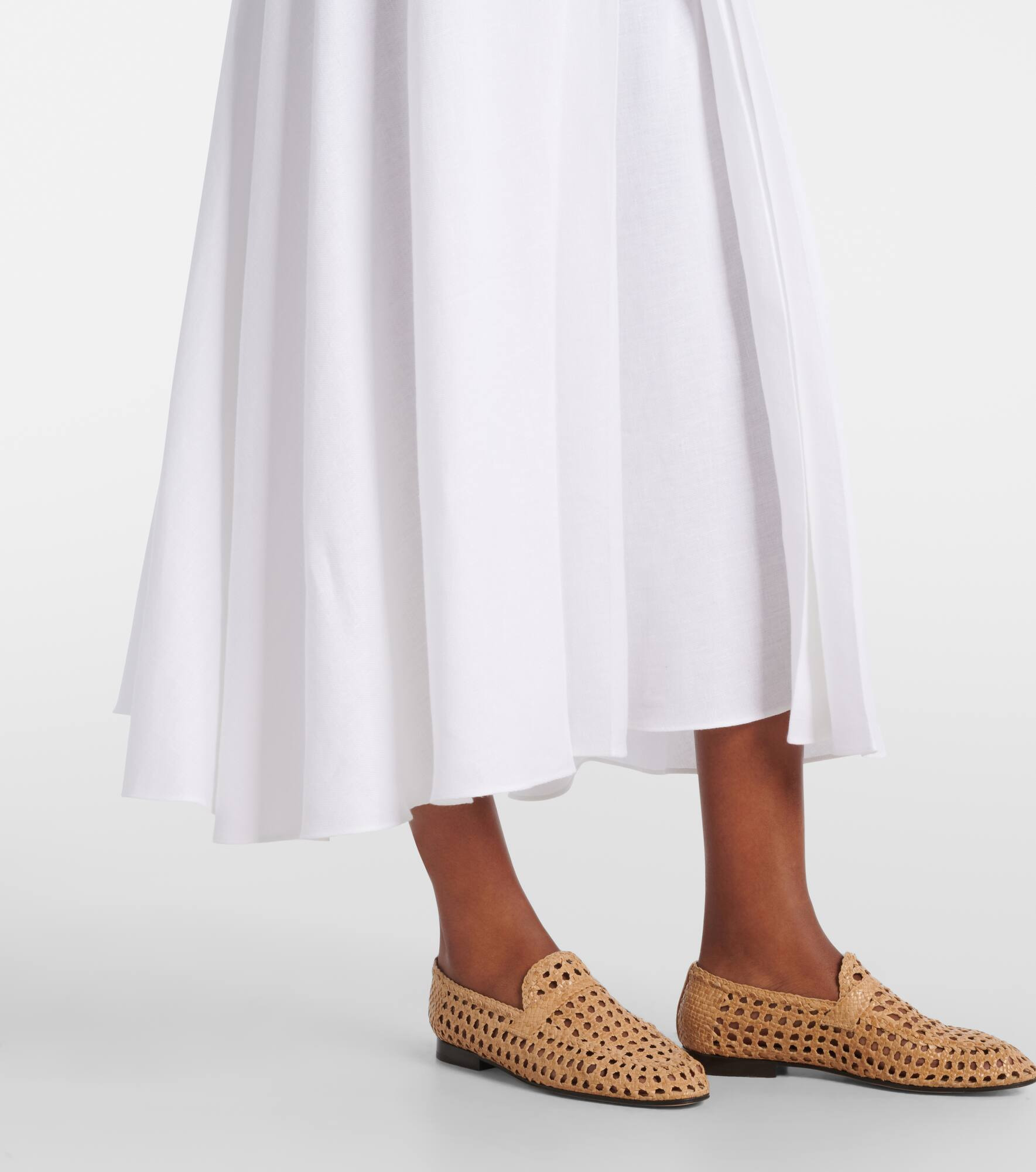 Petra pleated linen maxi skirt - 5