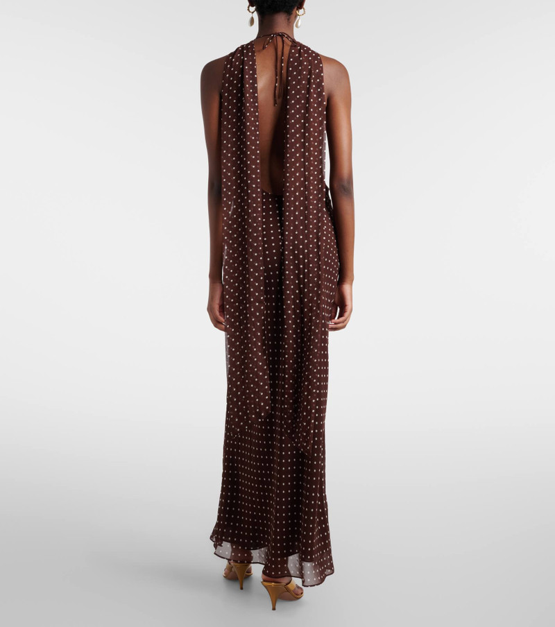 Polka-dot halterneck maxi dress 3