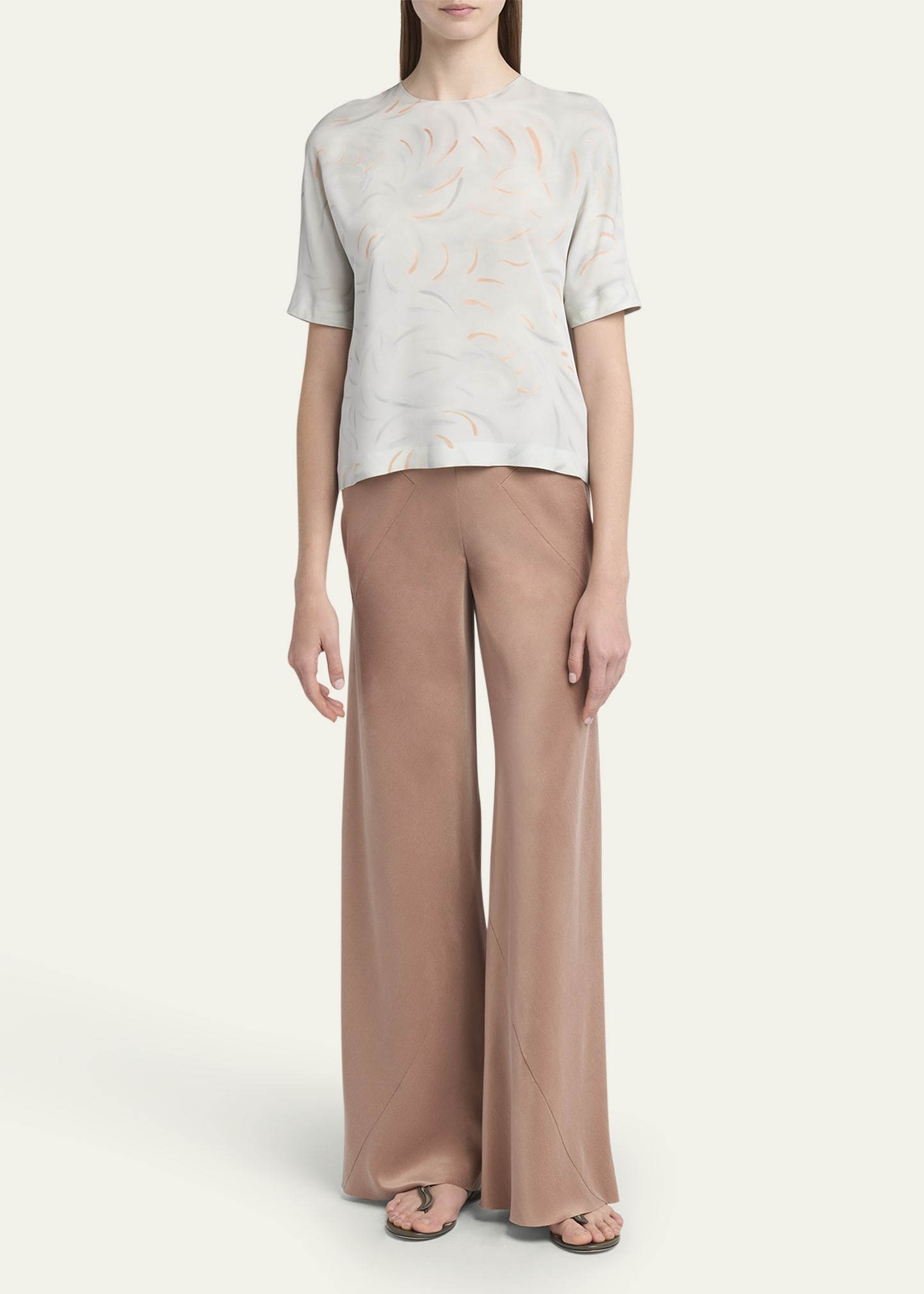 Brushstroke Silk Blouse - 2