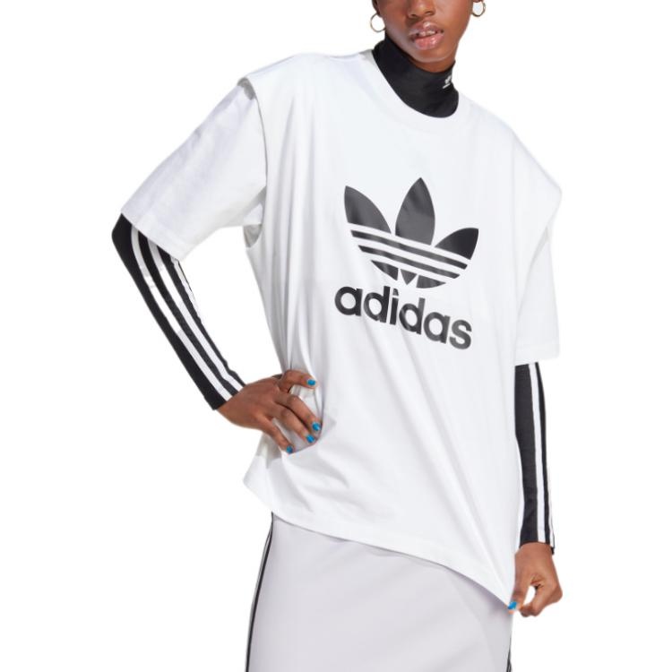 (WMNS) adidas Always Original T-Shirt 'White Black' IC8806 - 2