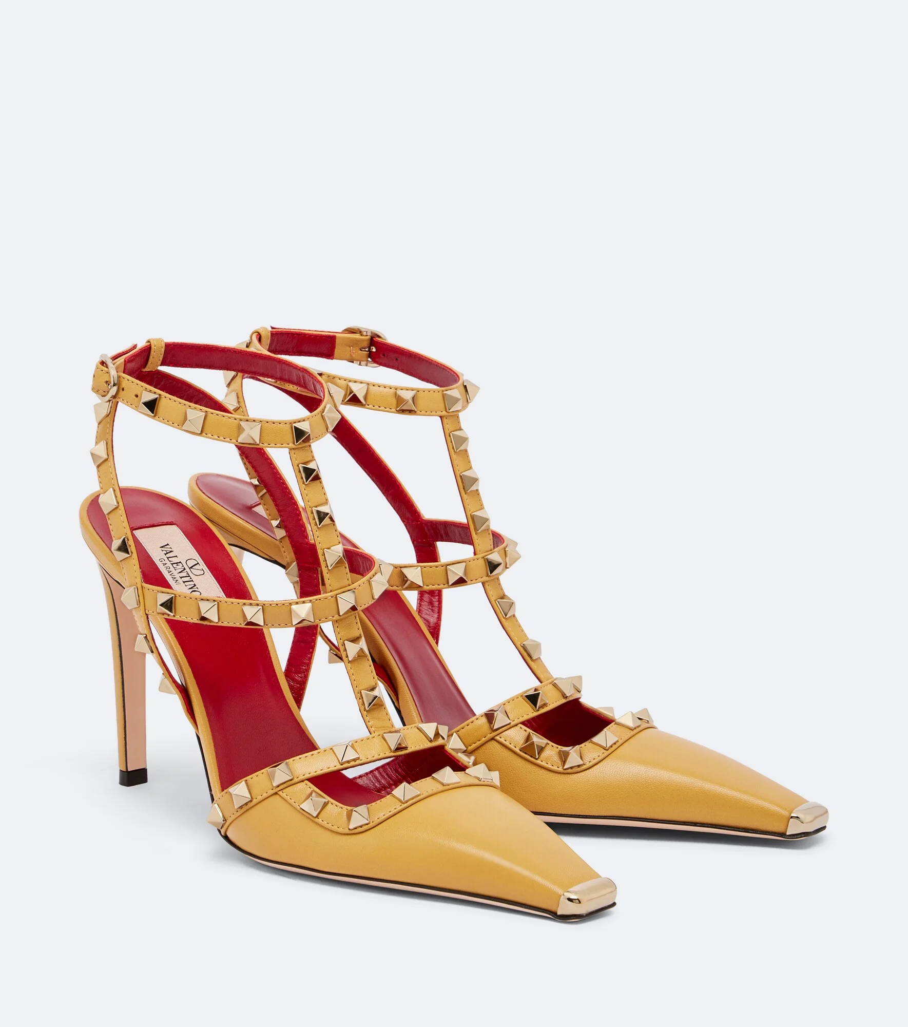 Rockstud leather slingback pumps - 1