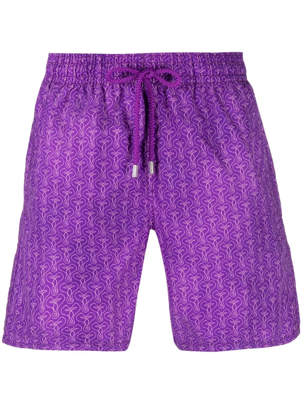 abstract-pattern swim shorts - 1