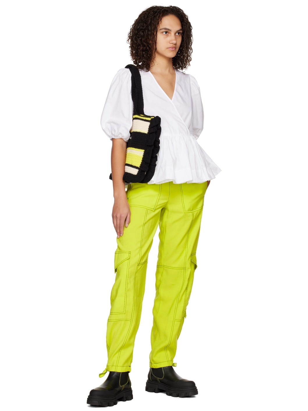 Yellow Light Slub Trousers - 4