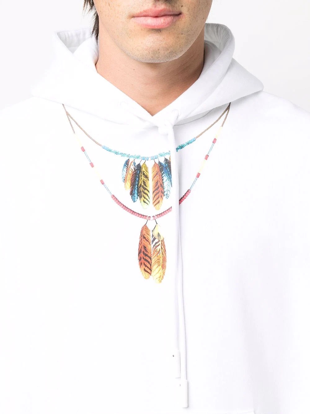 feather logo-print hoodie - 5