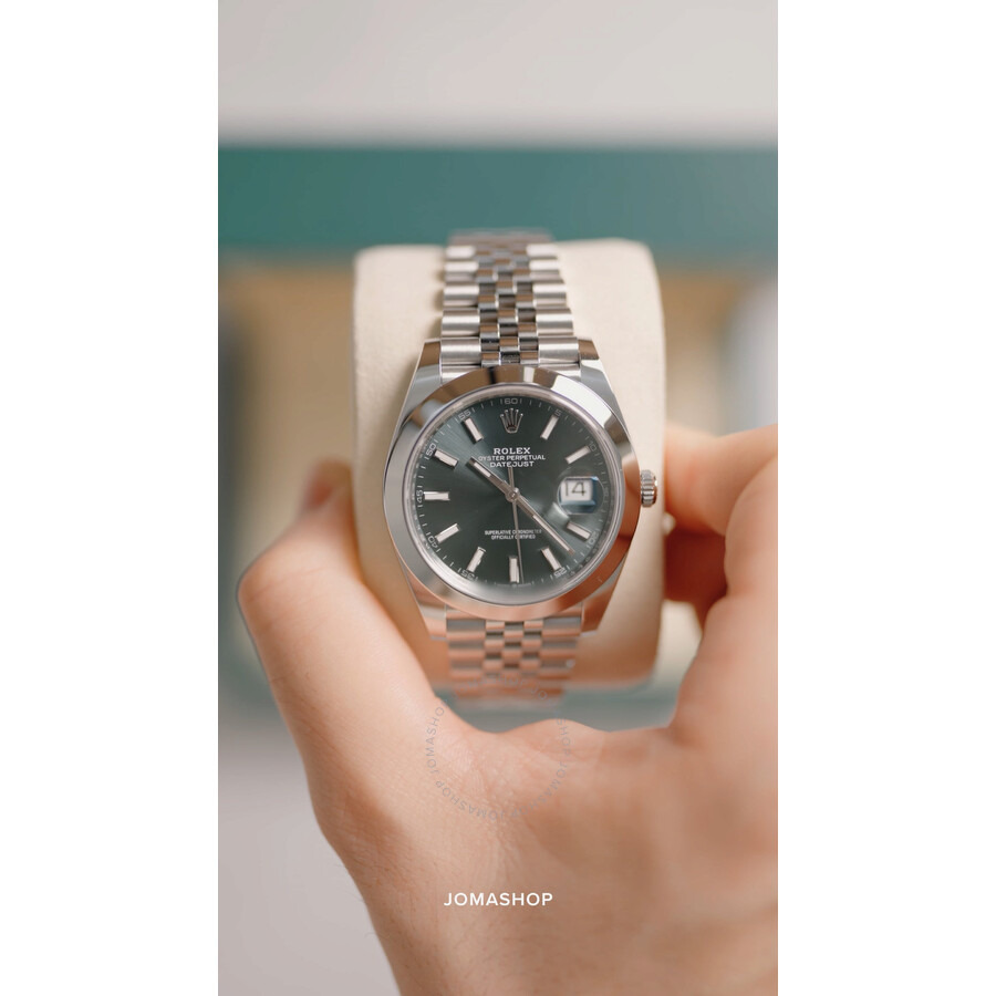Rolex Datejust 41 Mint Green Dial Automatic Men's Jubilee Watch M126300-0020 - 5