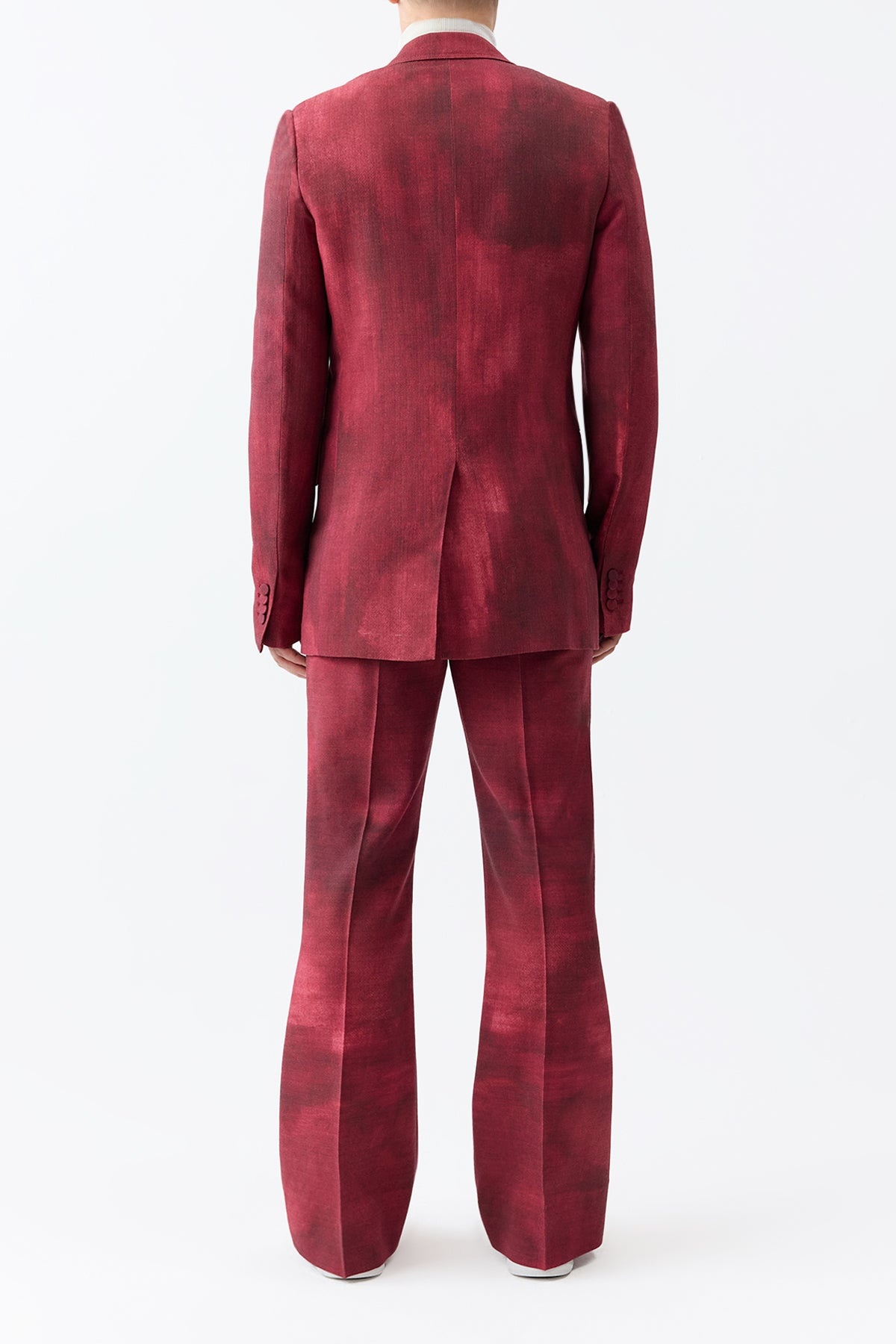 Nico Blazer in Bordeaux Virgin Wool - 5