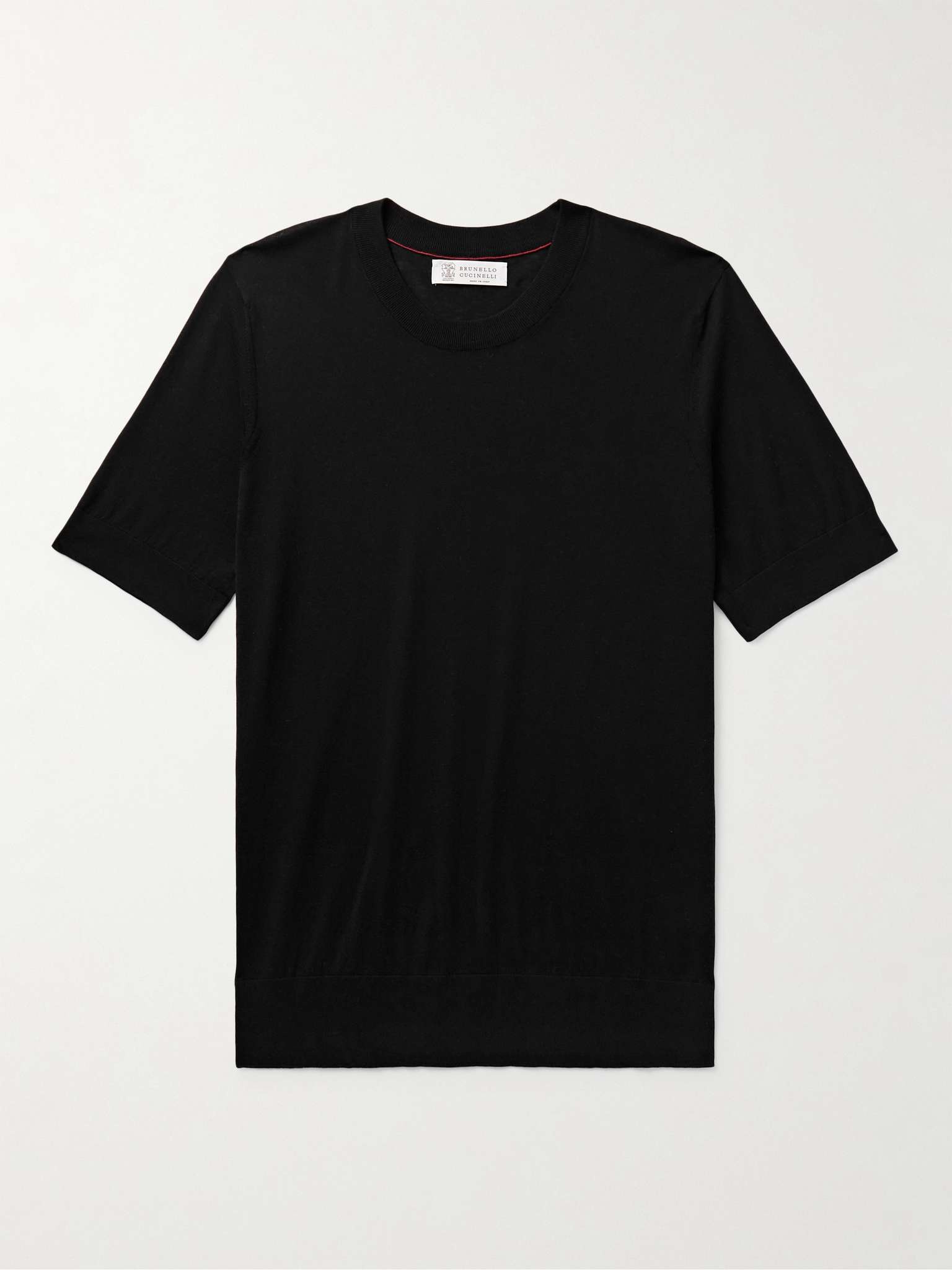 Cotton and Silk-Blend T-Shirt - 1