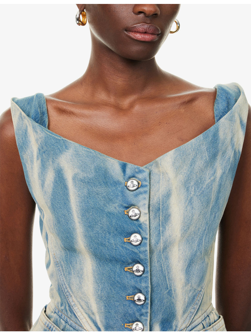 Monday Peplum Denim Vest - 5