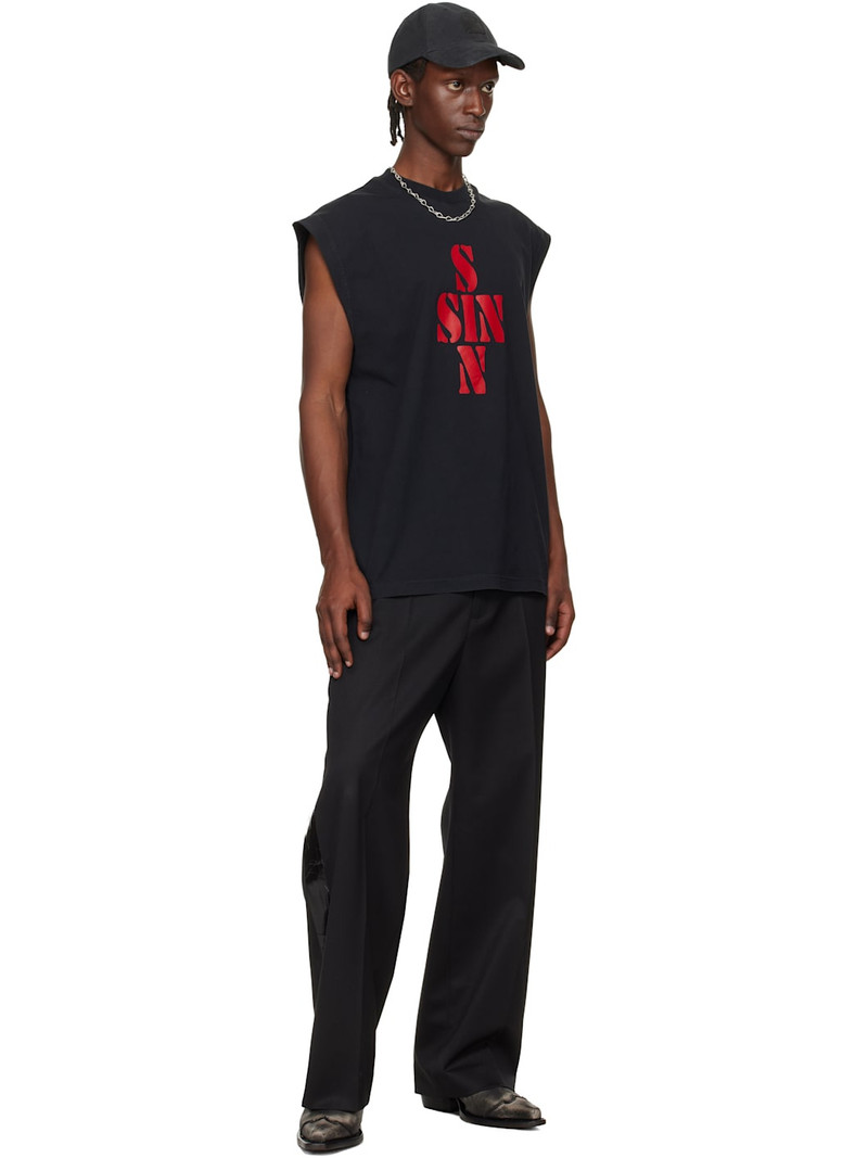 VETEMENTS Black 'SIN' Sleeveless Top outlook
