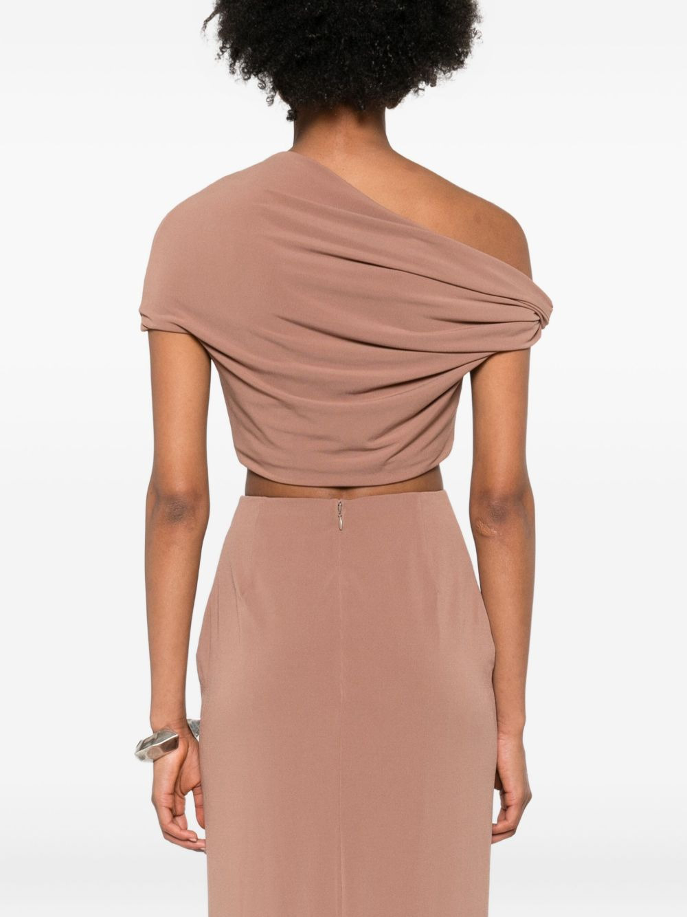 Ida draped short-sleeve top - 4