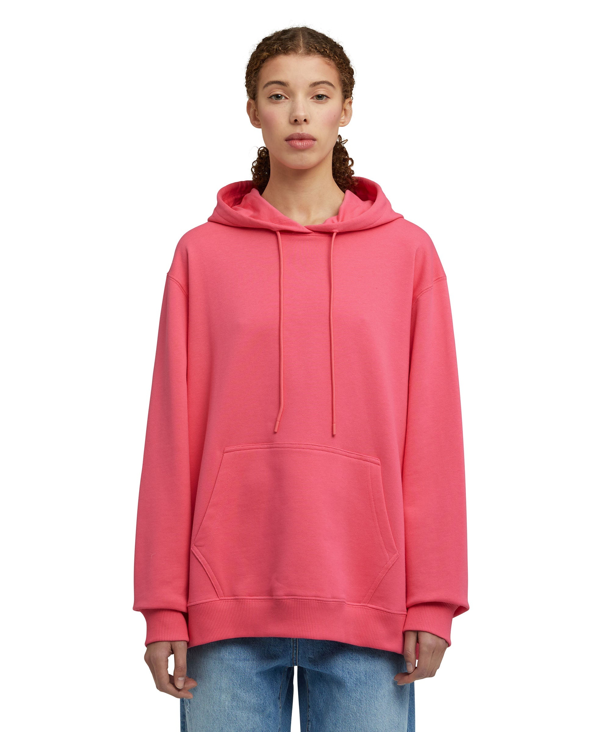 Solid color cotton hooded sweatshirt with MSGM logo - 2