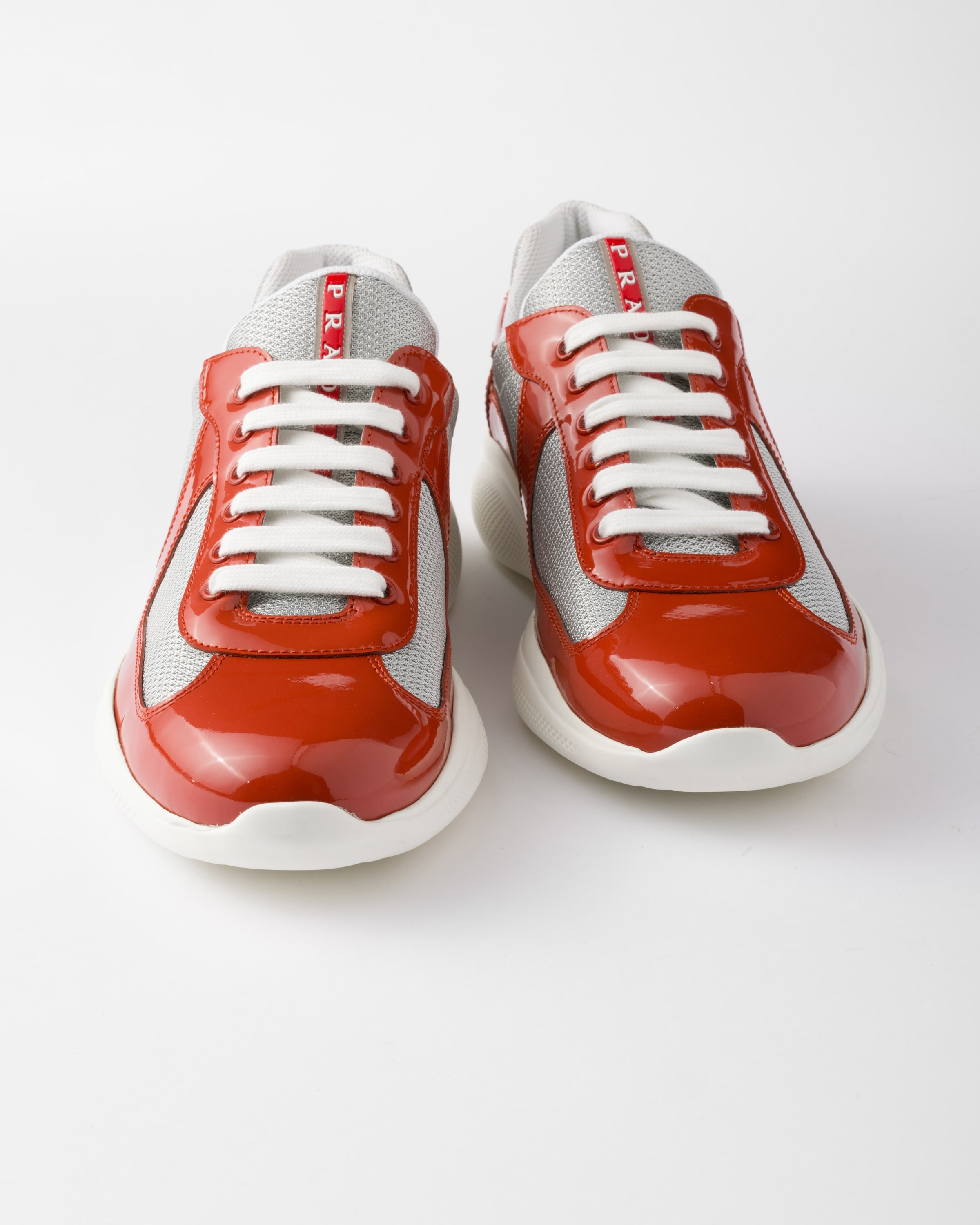 Patent leather and technical fabric Prada America's Cup sneakers - 5