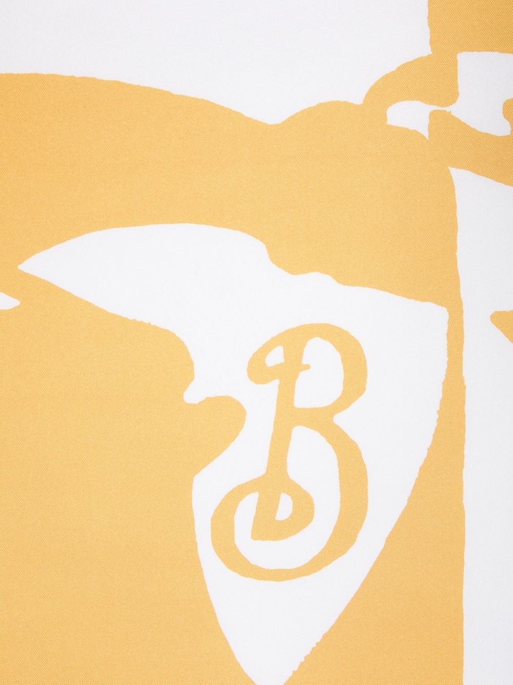 logo-print silk scarf - 2