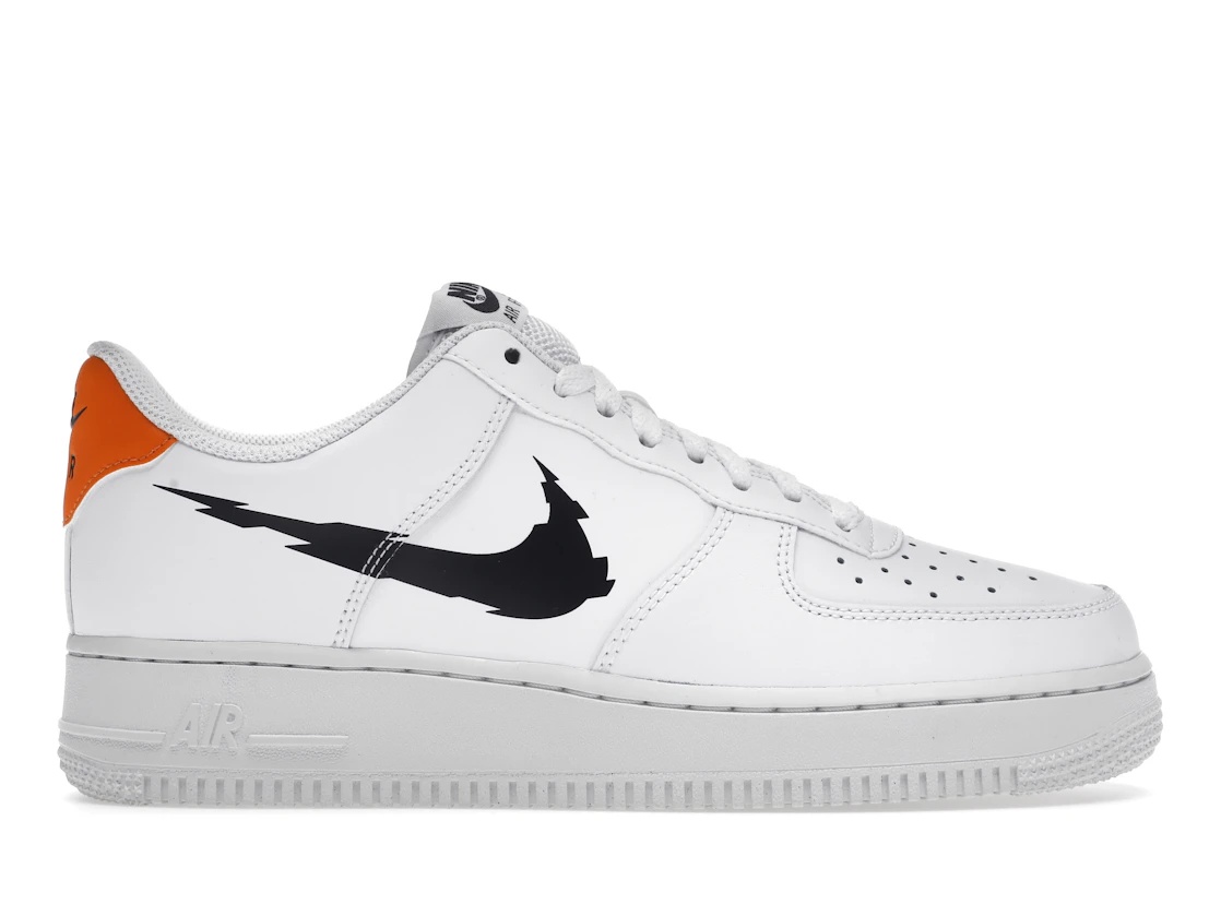 Nike Air Force 1 Low '07 Glitch Swoosh White Orange - 1