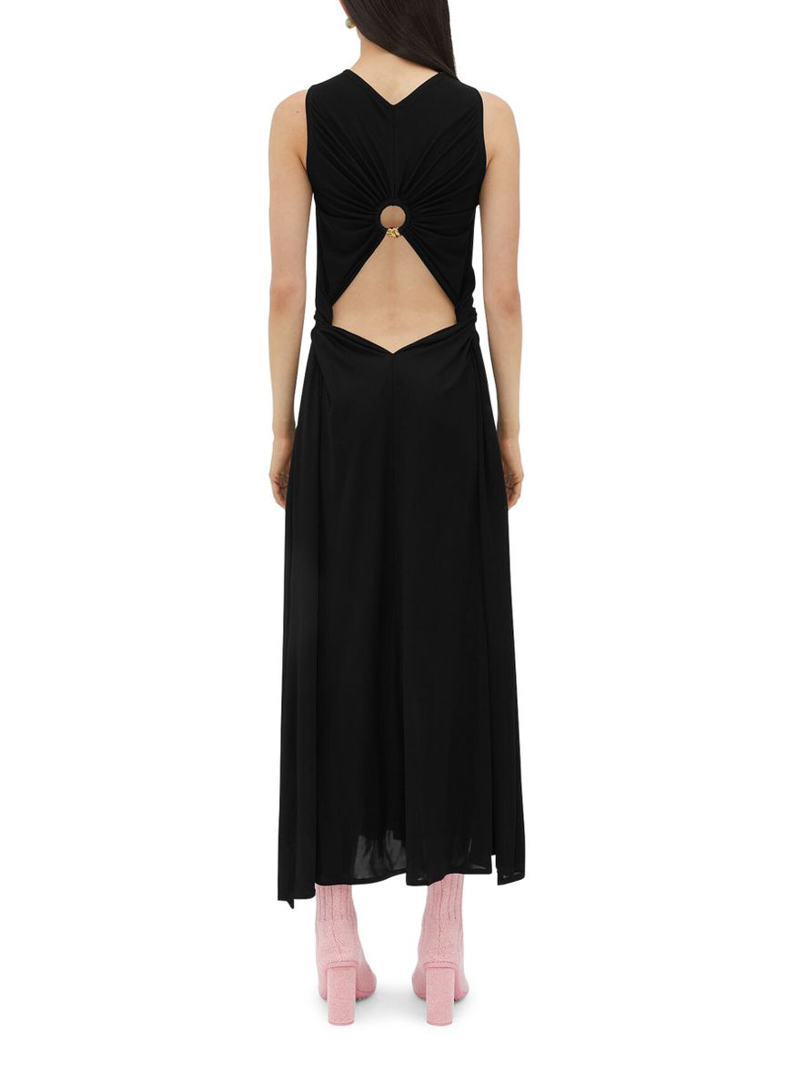 Maxi dress with gathered waist - 4