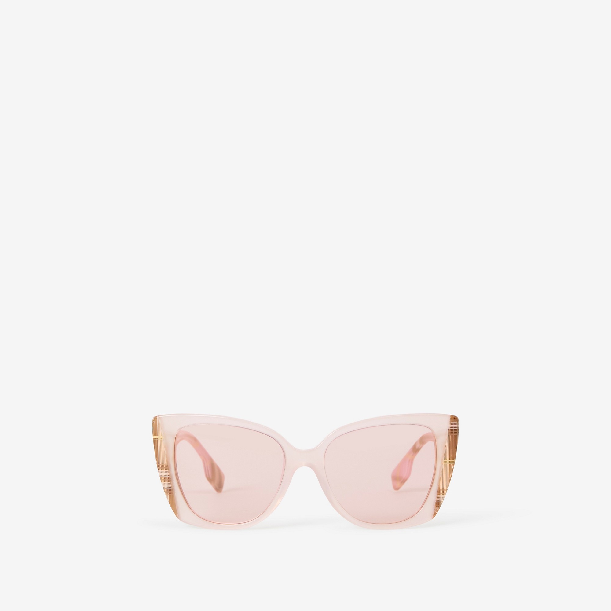 Check Oversized Cat-eye Frame Sunglasses - 1