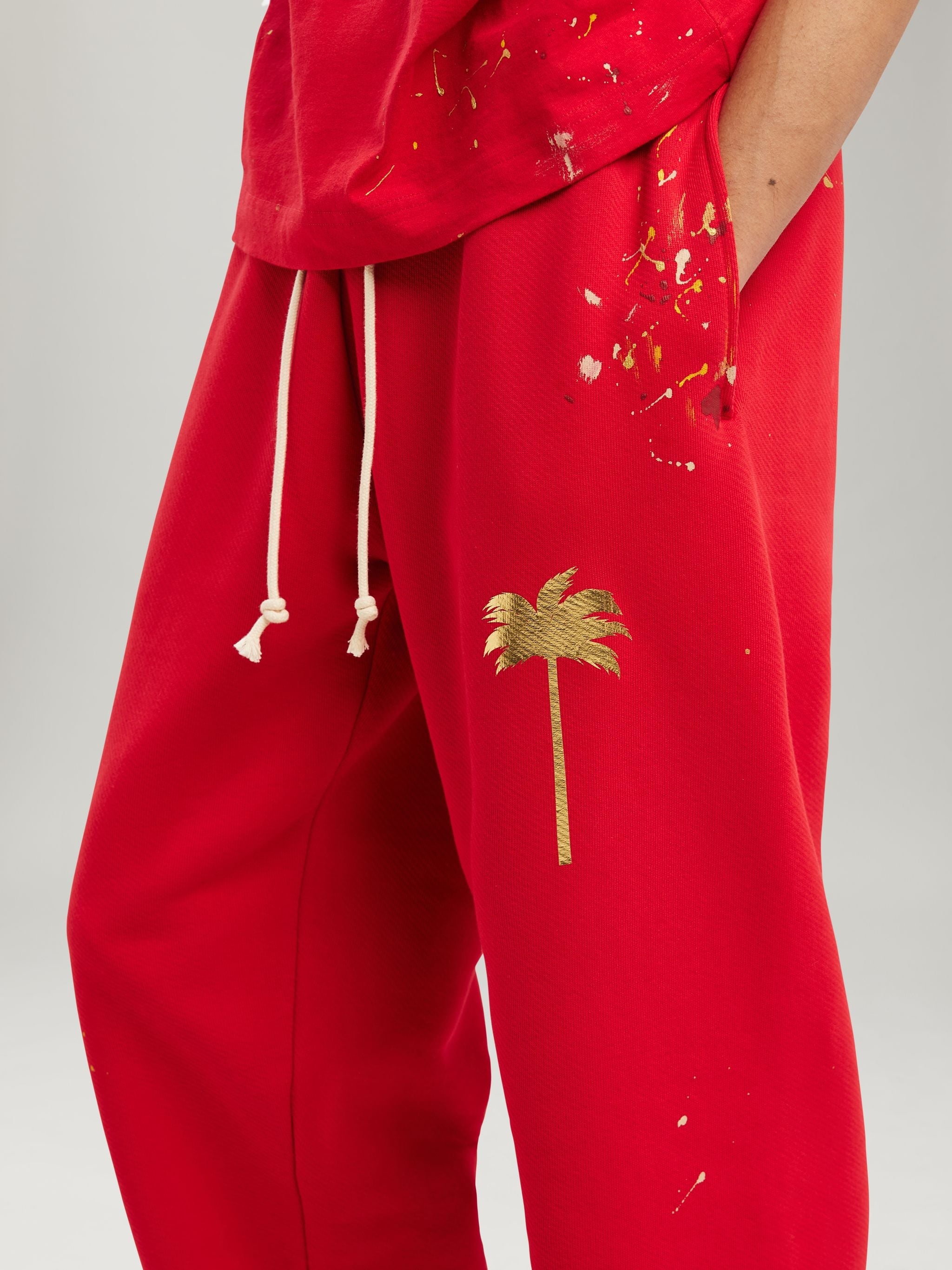 PALM PAINTED SWEATPANTS - 6