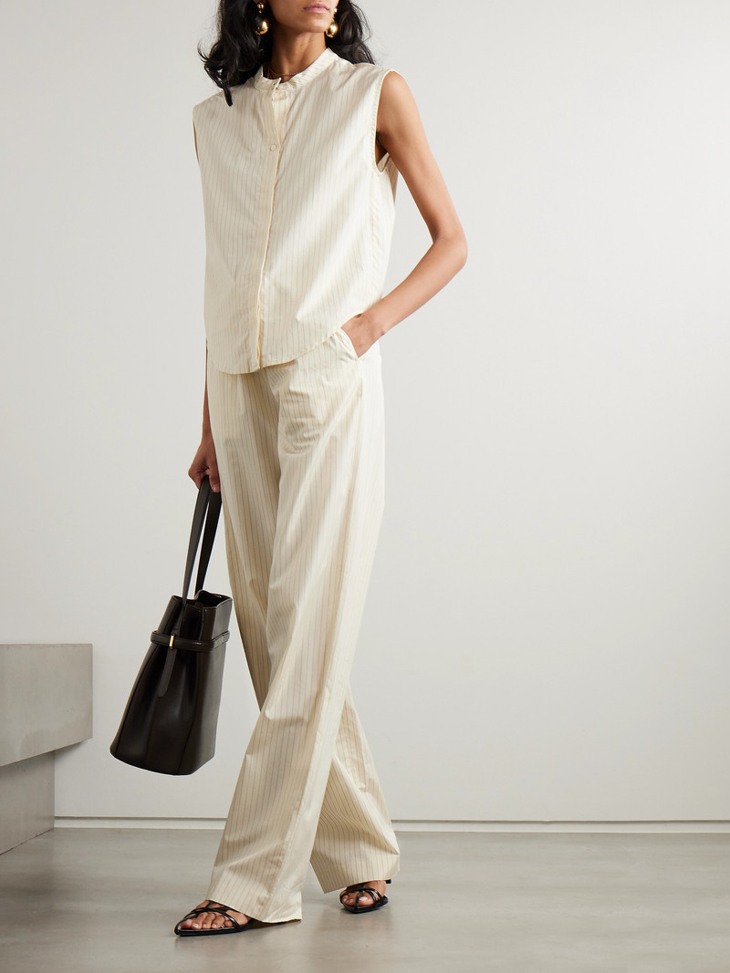 Loulou de Saison Sero Striped Cotton-poplin Drawstring Pants outlook