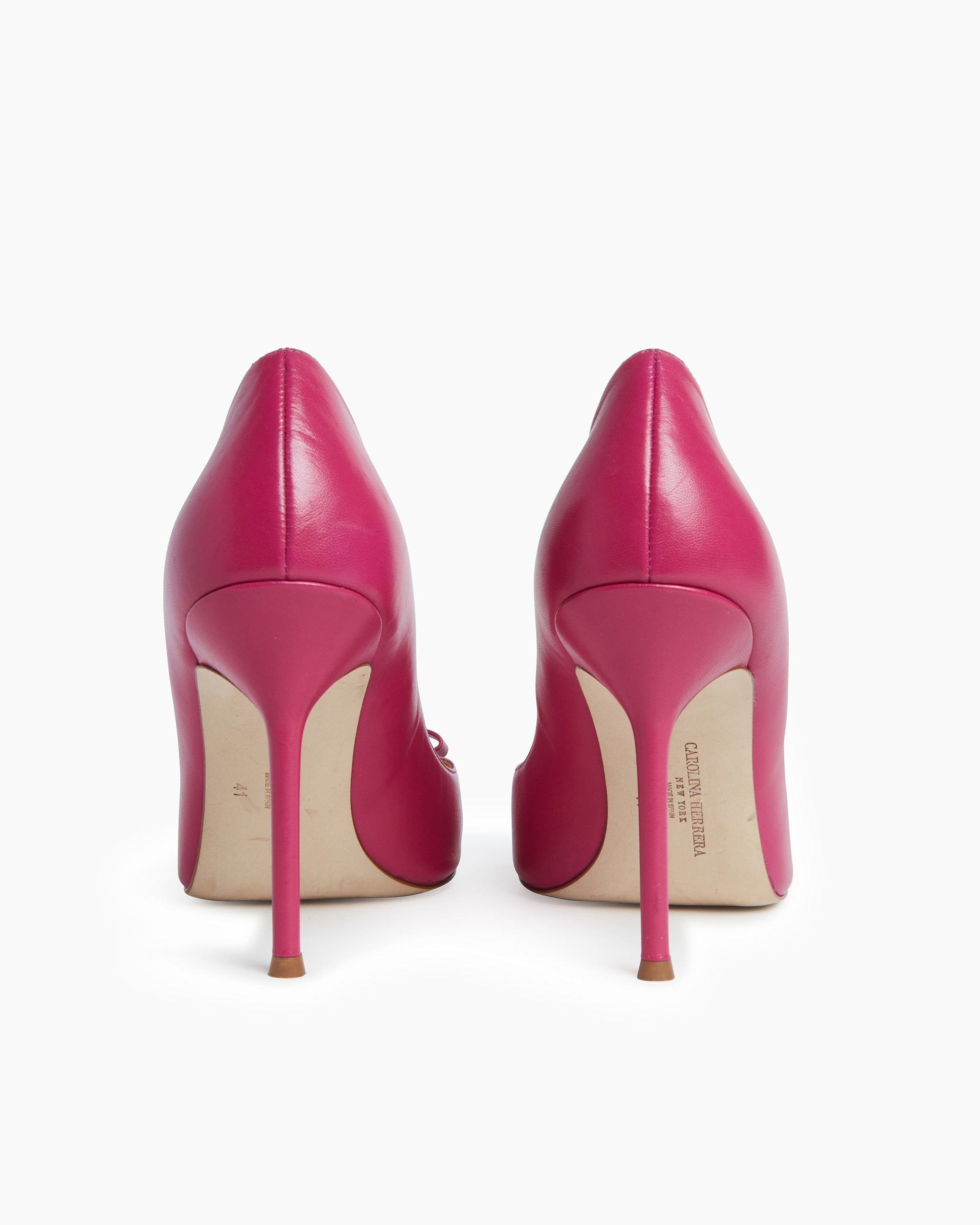 Leather Pump with Bow - 4