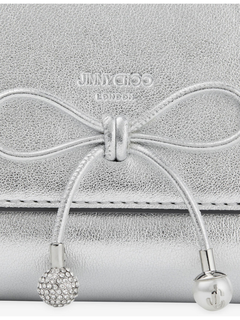JIMMY CHOO Marinda Metallic Compact Leather Wallet outlook