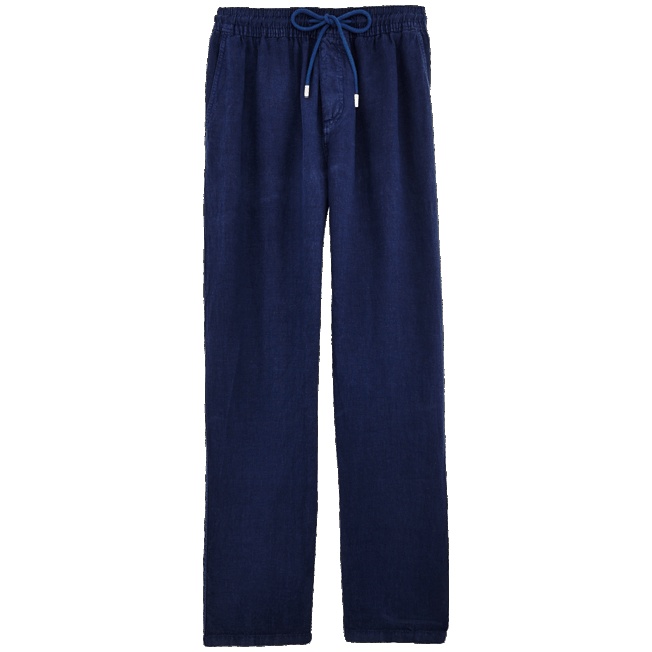 Men Linen Pants Solid - 1