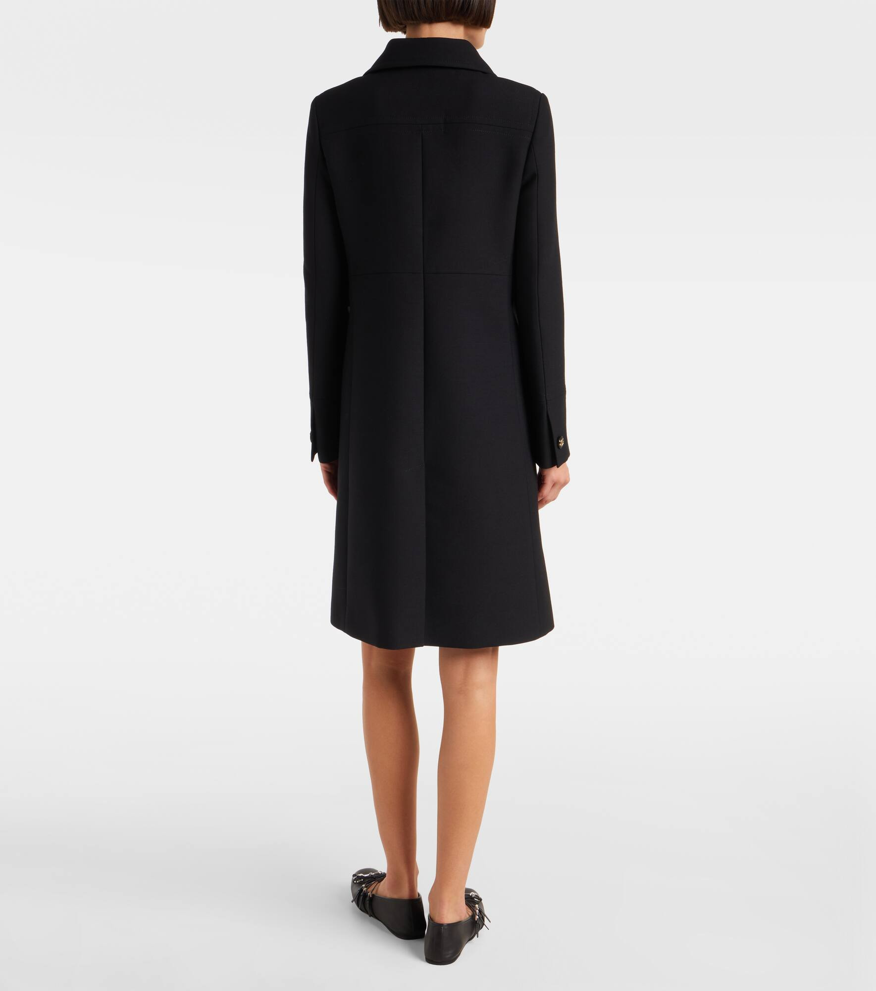 Double G double-breasted wool coat - 3