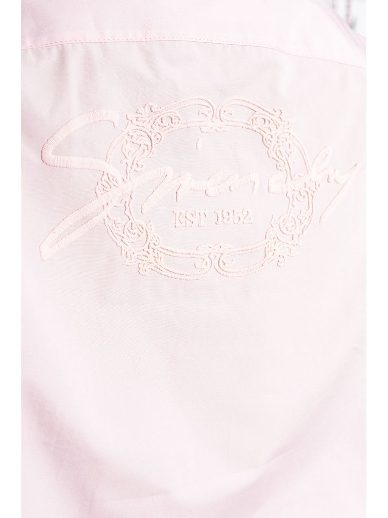 embroidered-logo shirt 5