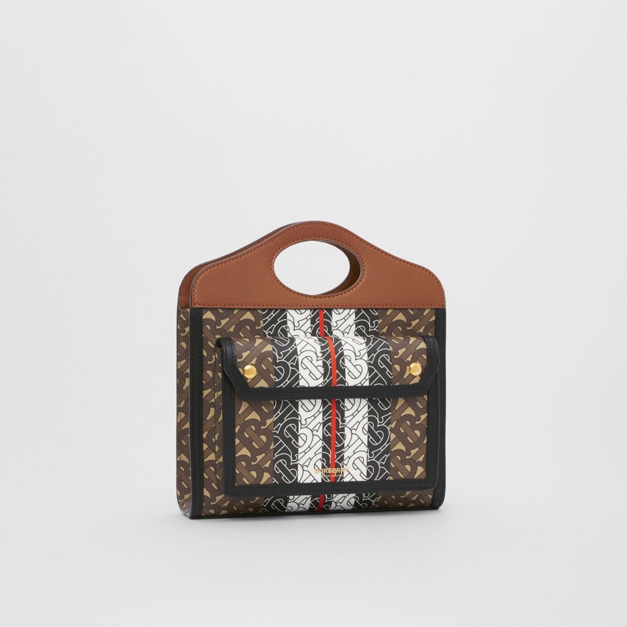 Mini Monogram Stripe Print Pocket Bag - 7