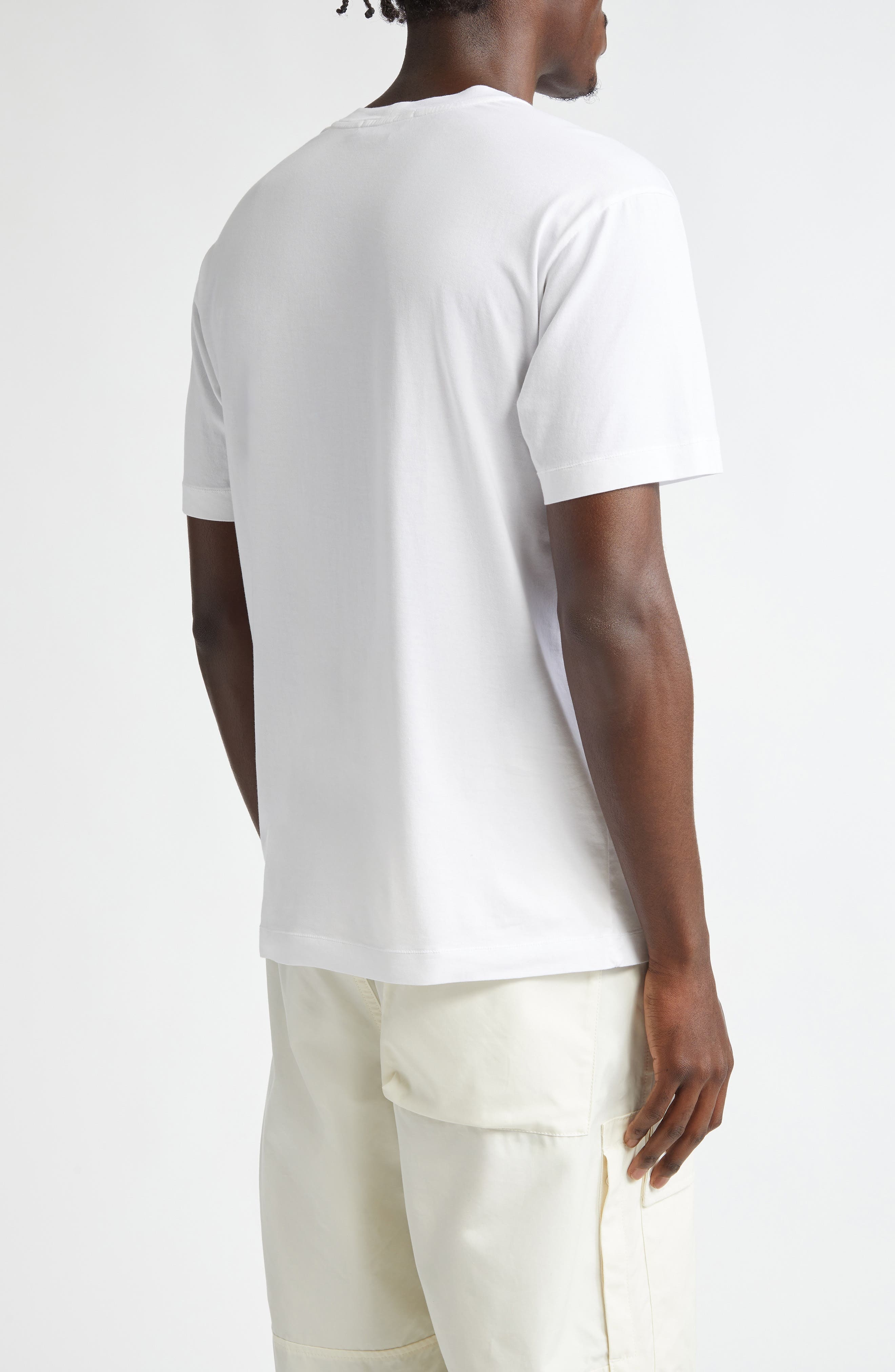 Stone Island Logo Patch Cotton T-Shirt in White at Nordstrom - 2