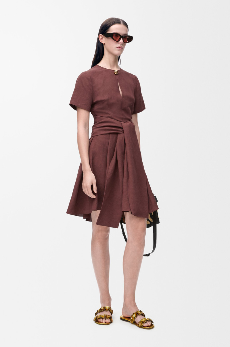 Loewe Pebble dress in viscose and linen outlook