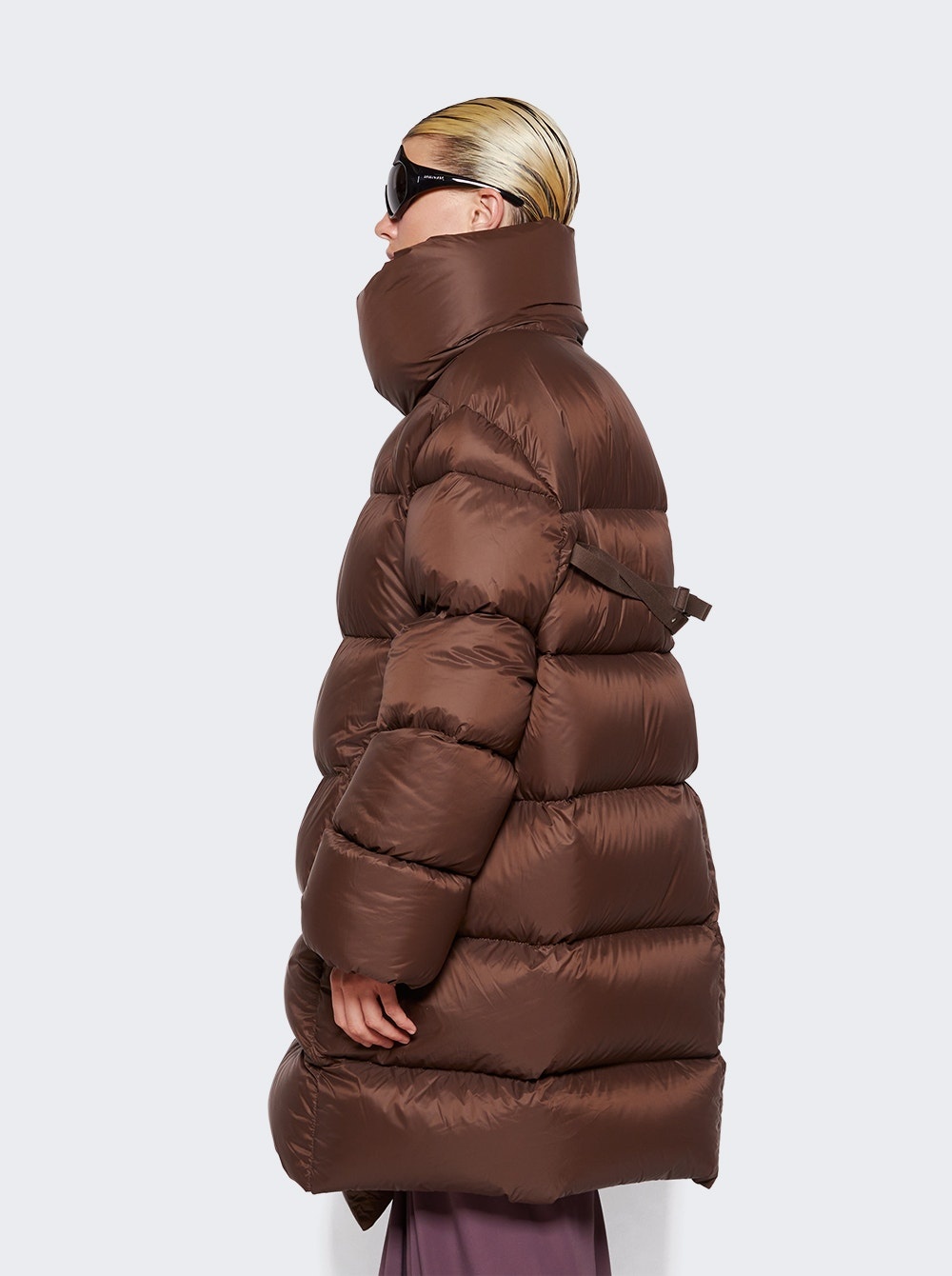 Jumbo Drella Down Coat Brown - 4