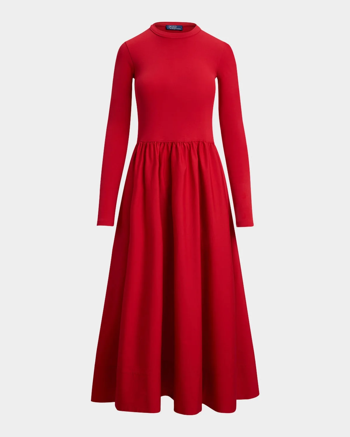 Cotton Long-Sleeve Dress - 1