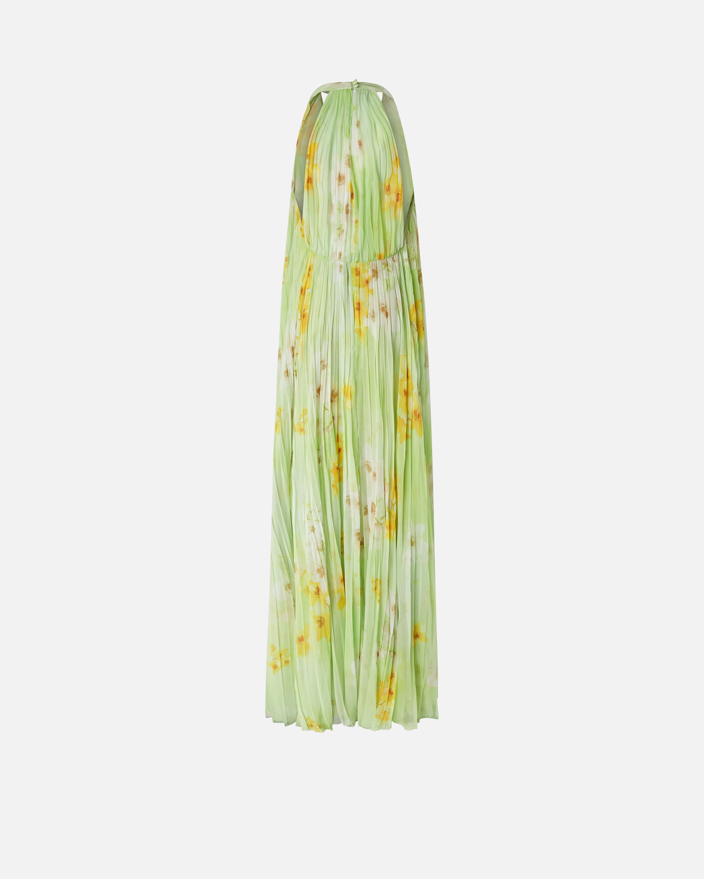 LONG PLEATED DRESS WITH FLORAL PRINT - 6
