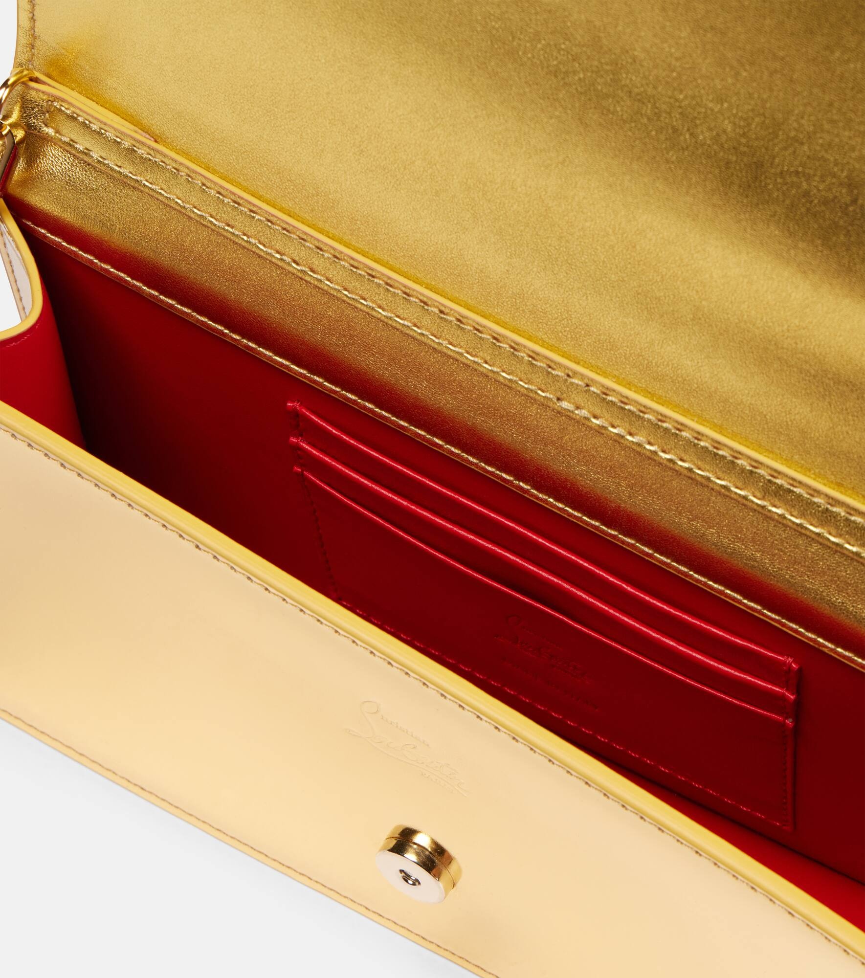 Loubi54 mirrored leather clutch - 3