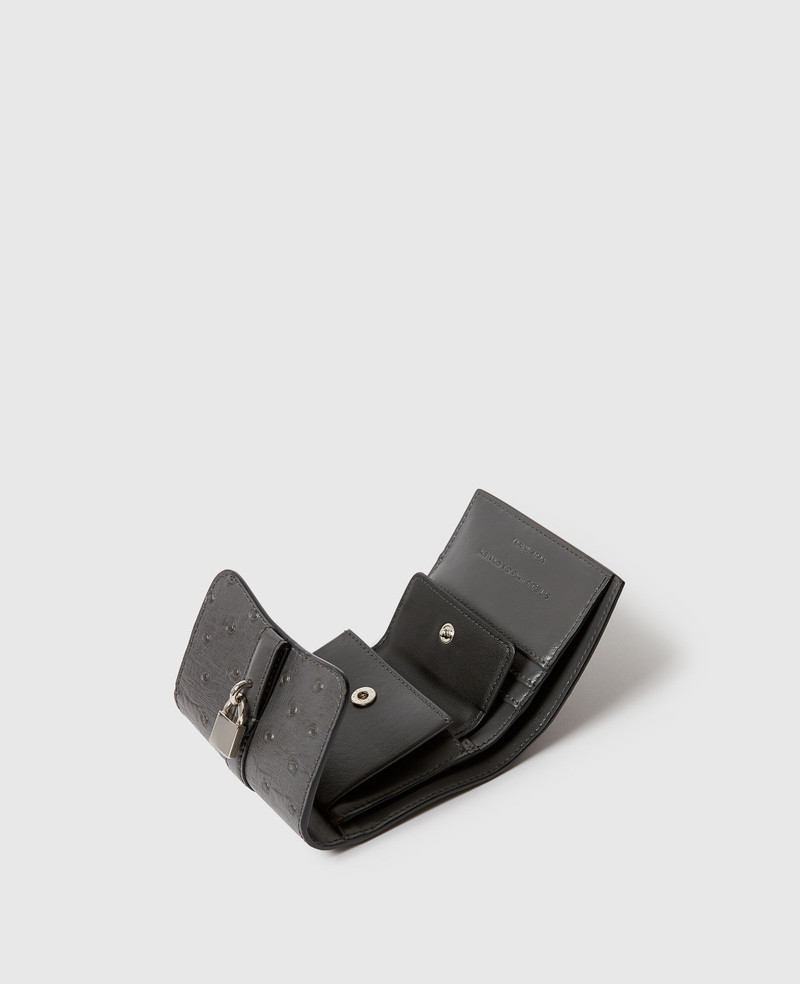 Stella McCartney Ryder Ostrich Bi-Fold Wallet outlook