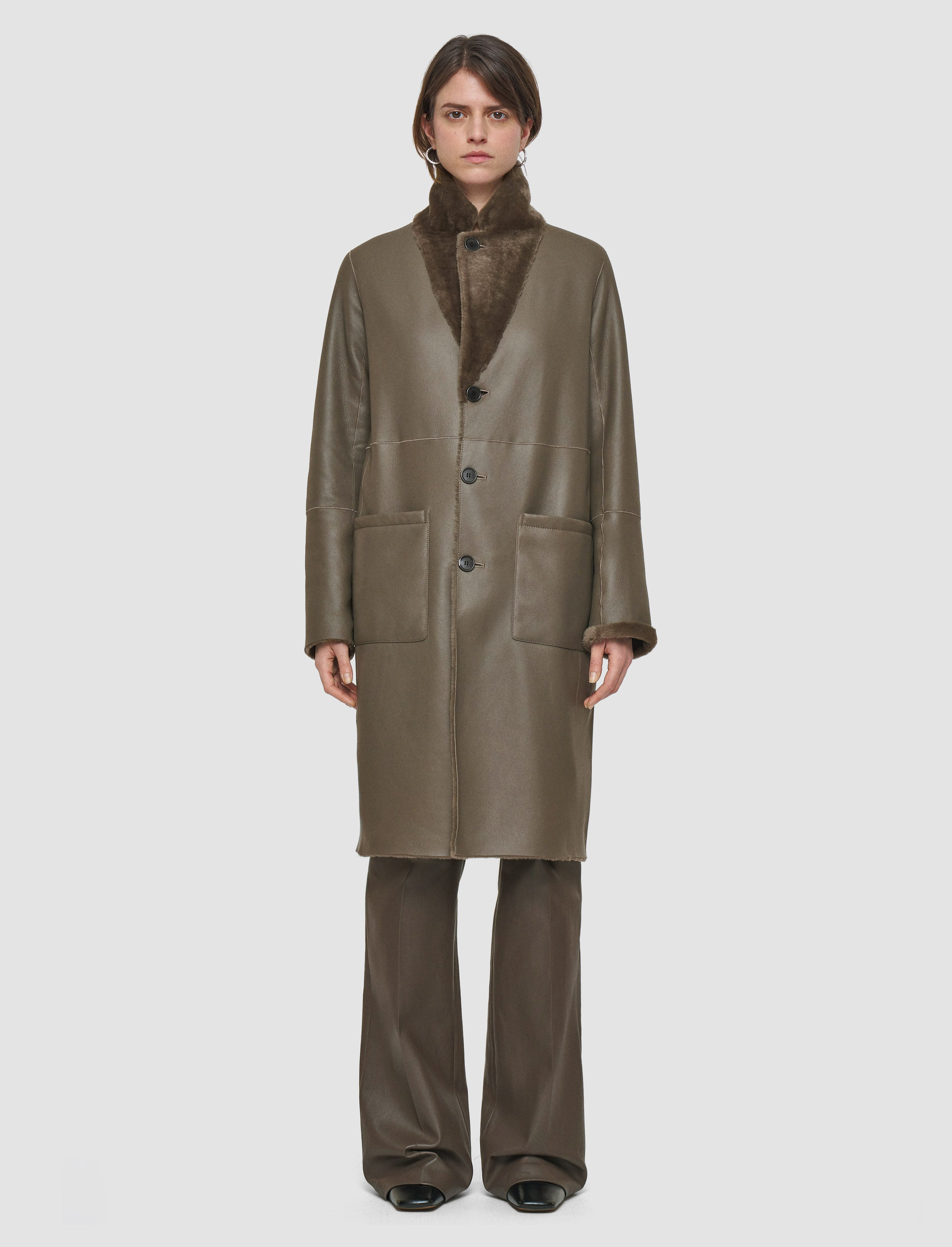Britanny Reversible Soft Shearling Coat - 3