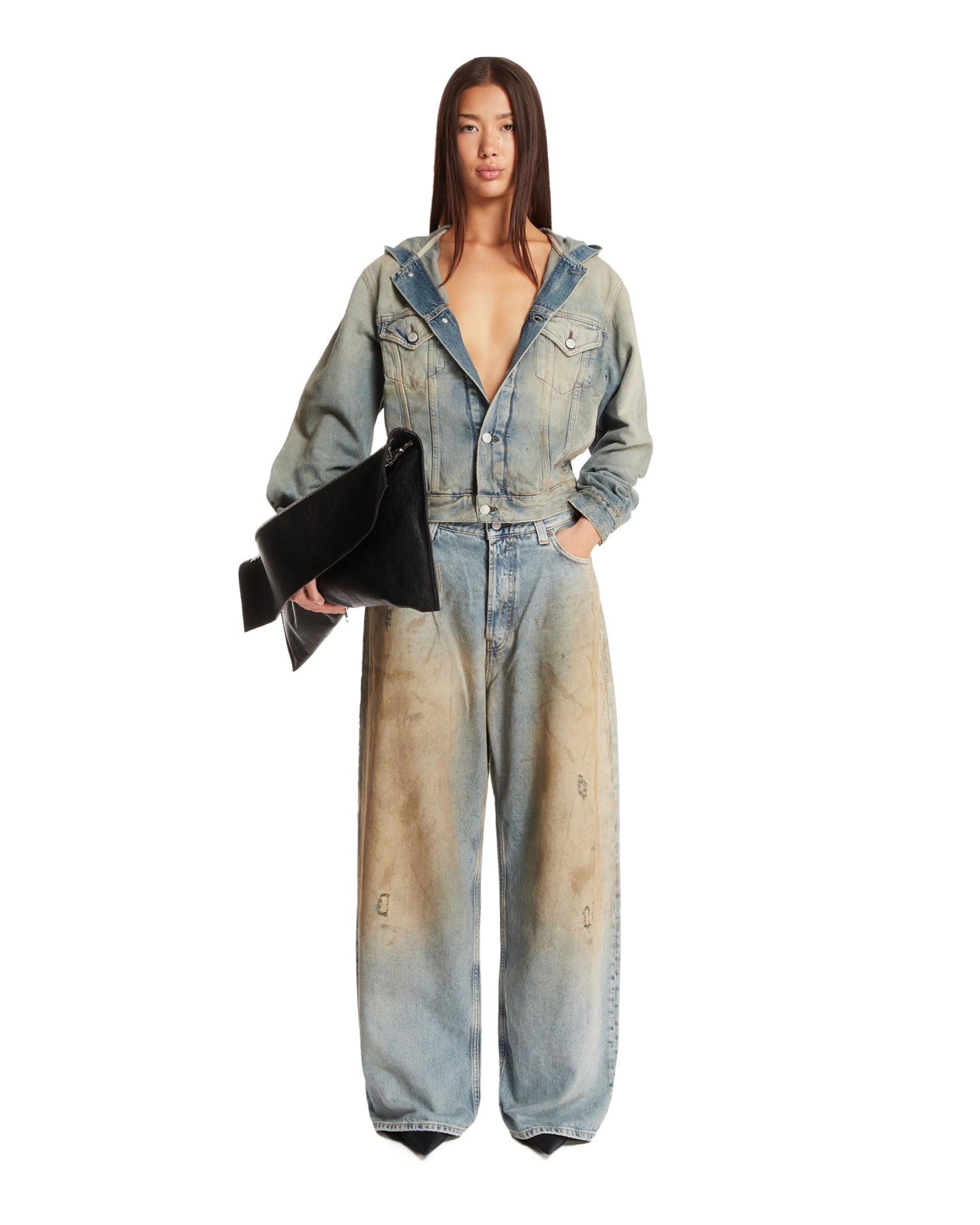 Blue Denim Hoodie Jacket - 2