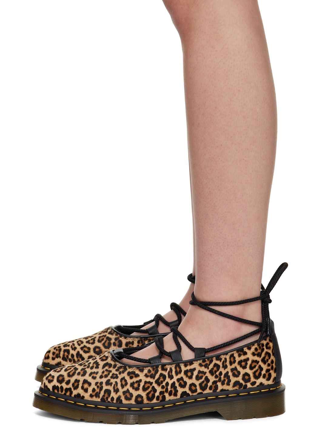 Tan & Brown Elphie II Leopard Ballerina Flats - 3